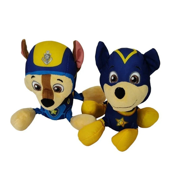 Lot of 2 Spin Master Paw Patrol Chase Dog Puppy Plush Stuffed Animal Toy 2016 - Picture 1 of 6